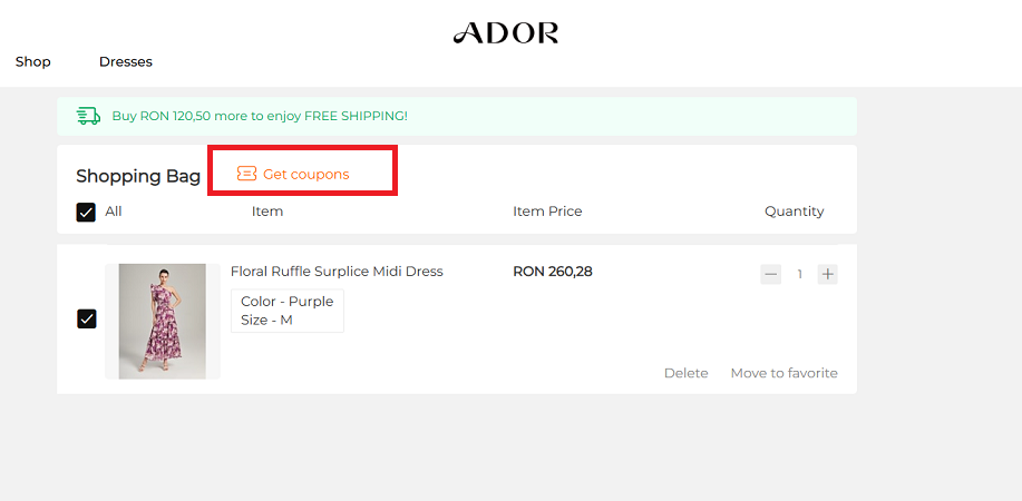 Ador koda za popust