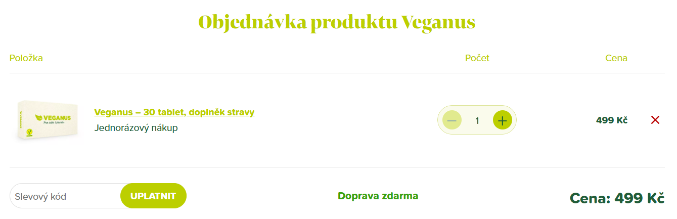 Veganu­s slevový kód