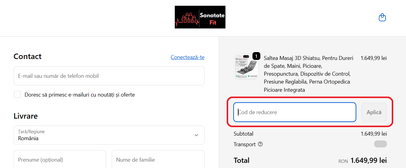 Cod reducere SanatateFit
