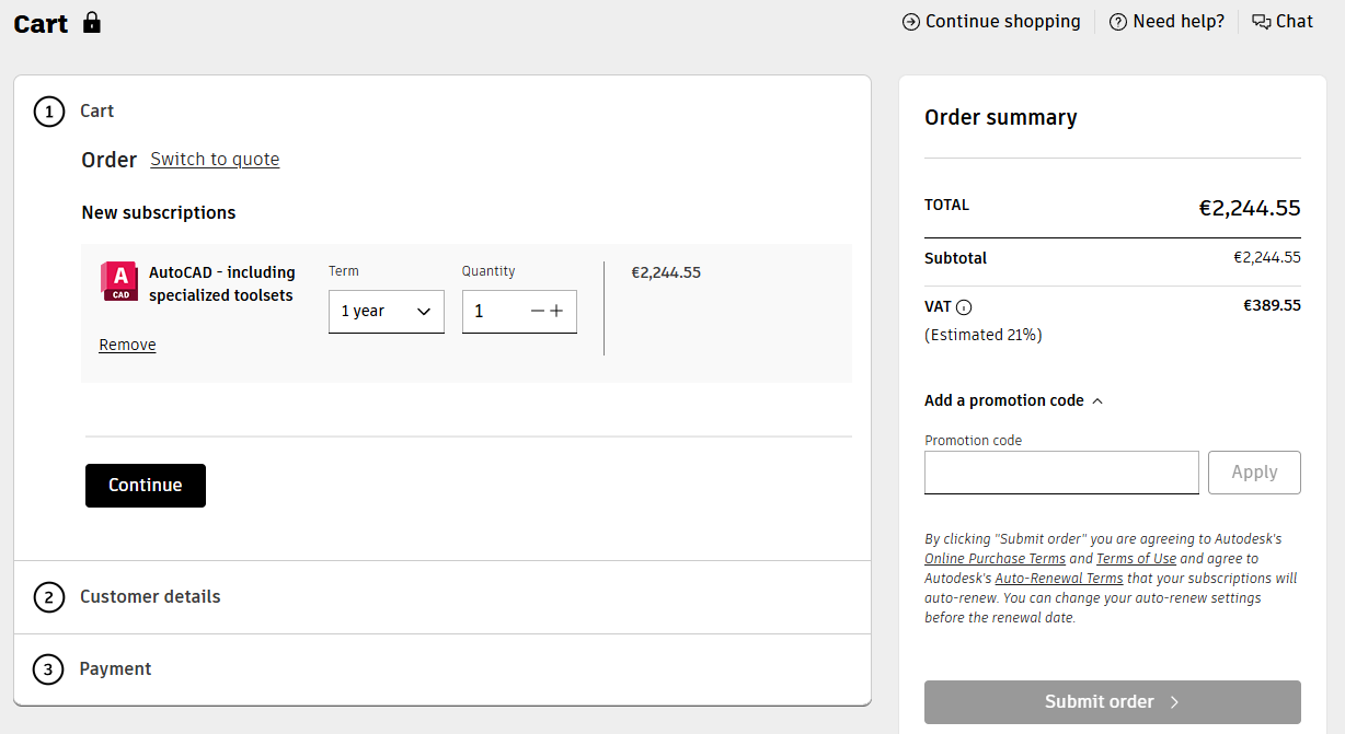 Autodesk slevový kód