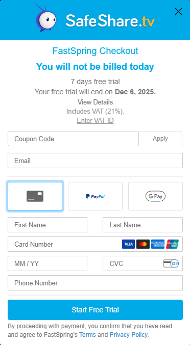 SafeShare slevový kód