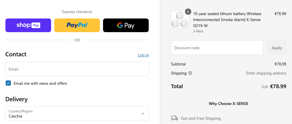 X-Sense slevový kód