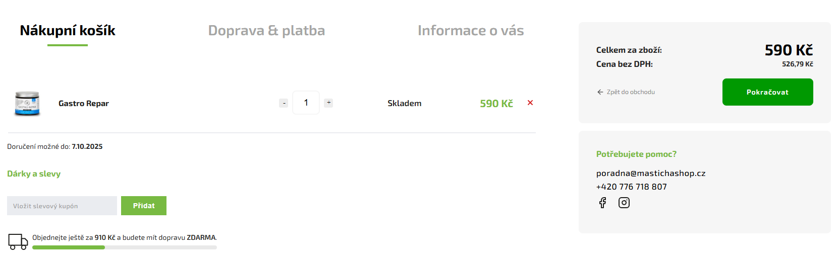 MastichaShop slevový kód