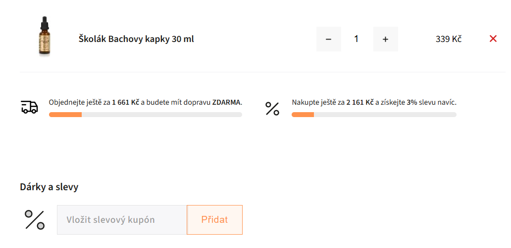 Bachovky na míru košík