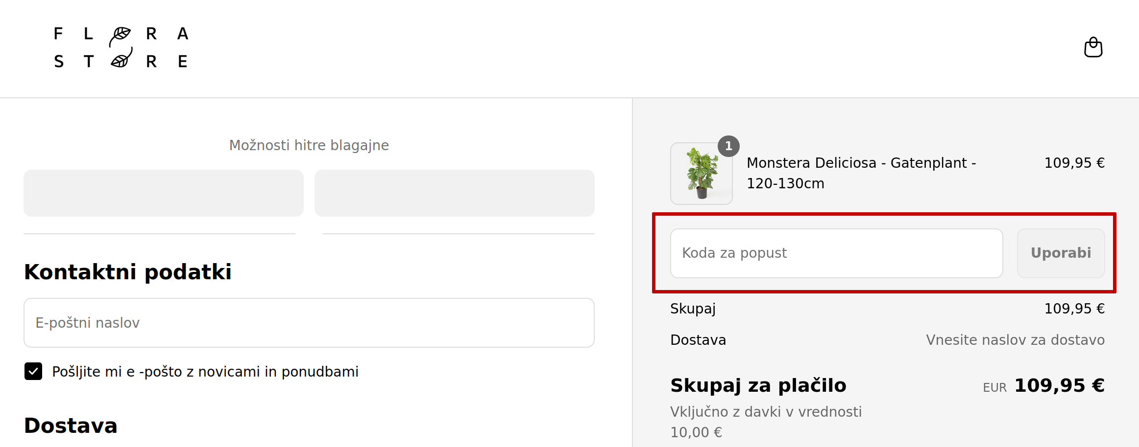 FloraStore koda za popust
