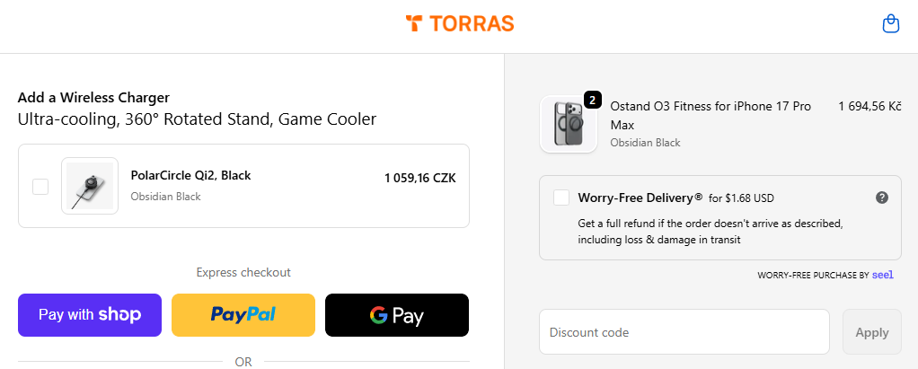 TORRAS slevový kód