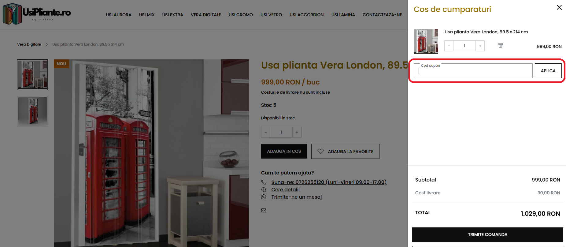 Cod reducere UșiPliante