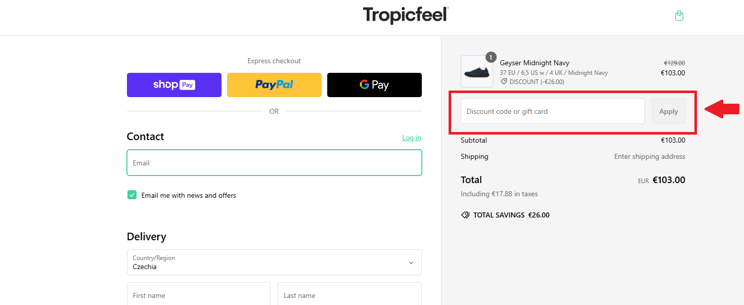 tropicfeel slevový kód