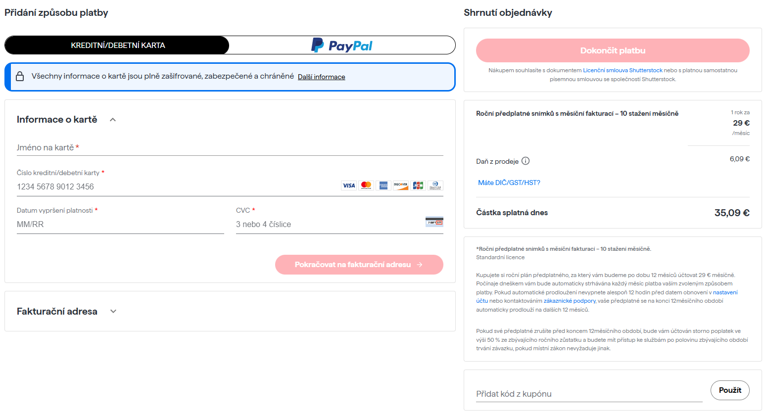 Shutterstock slevový kód