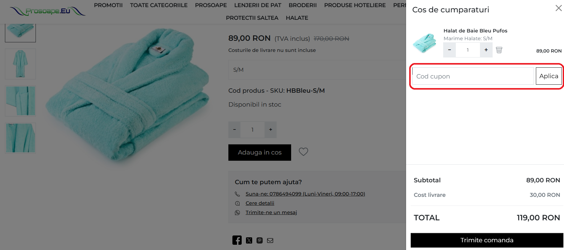 Cod reducere Prosoape