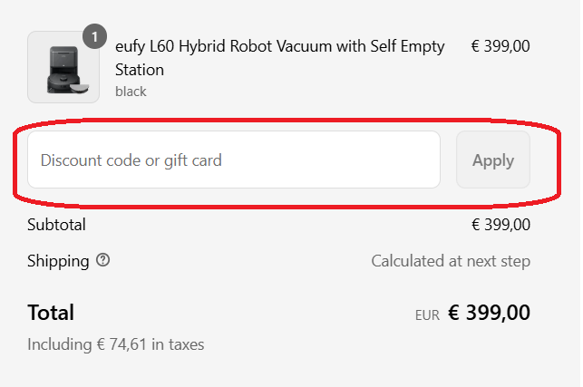Как да използвам код за намаление от Eufy