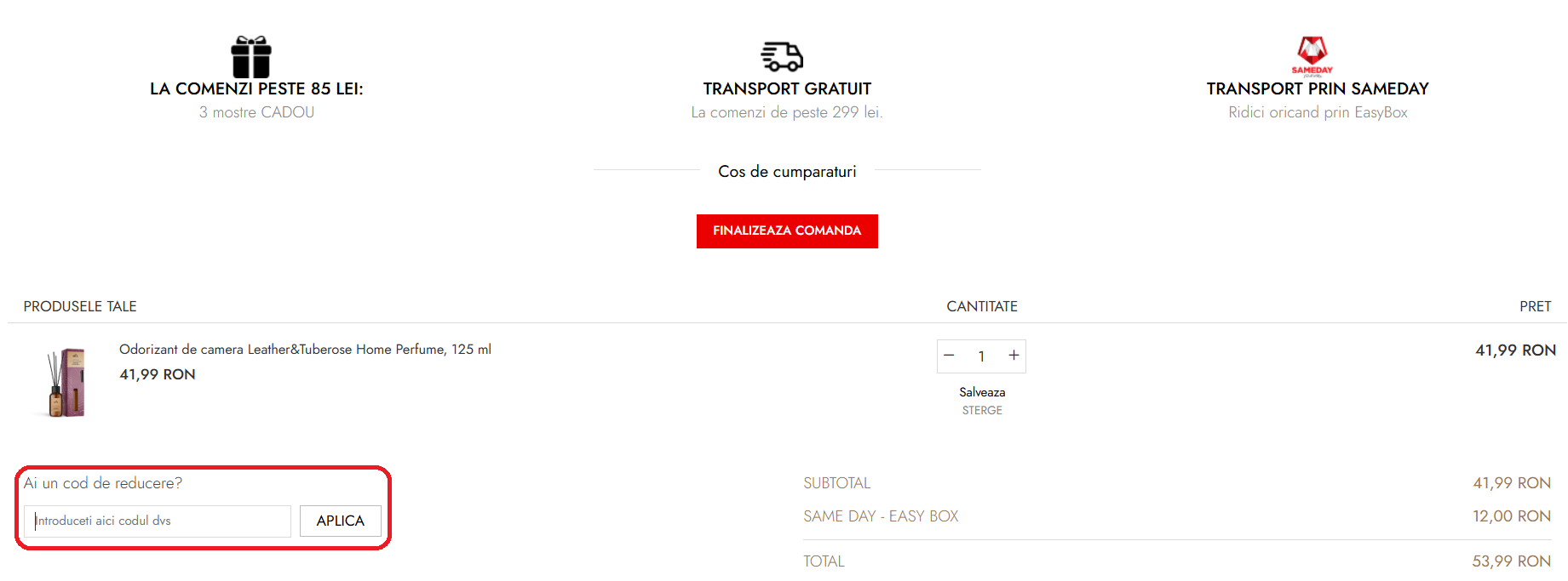 Cod reducere Ginsari