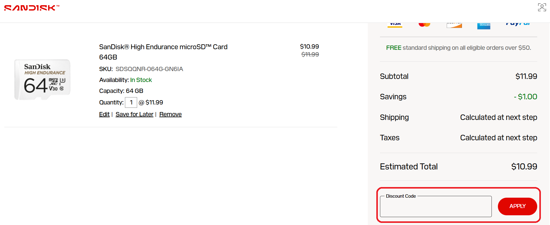 Cod reducere SanDisk