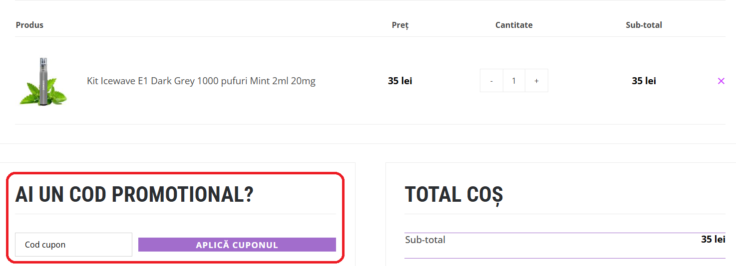 Cod reducere Vapetronic