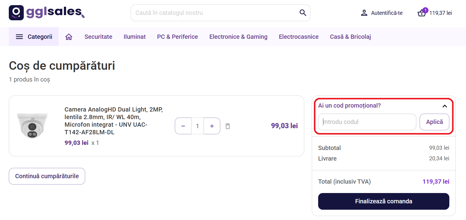 Cod reducere GGL Sales