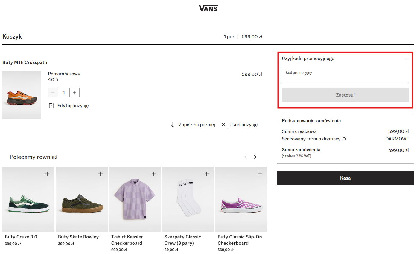 vans kod rabatowy