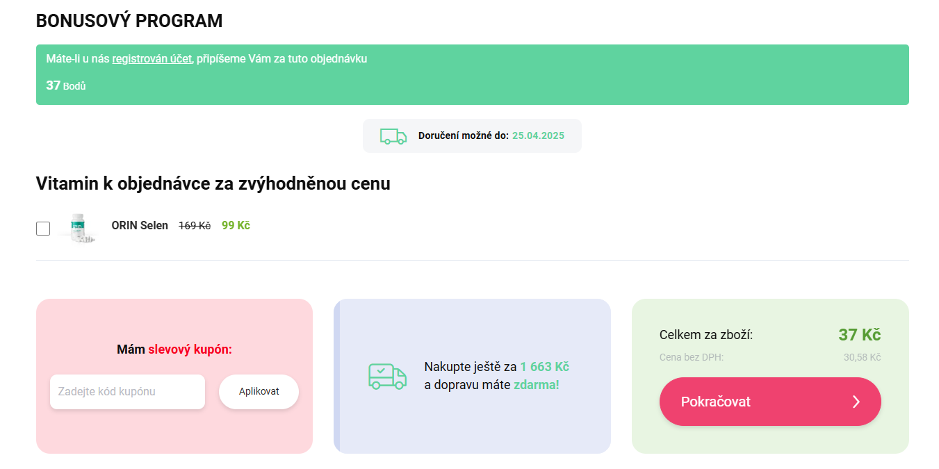 OrinBody slevový kód