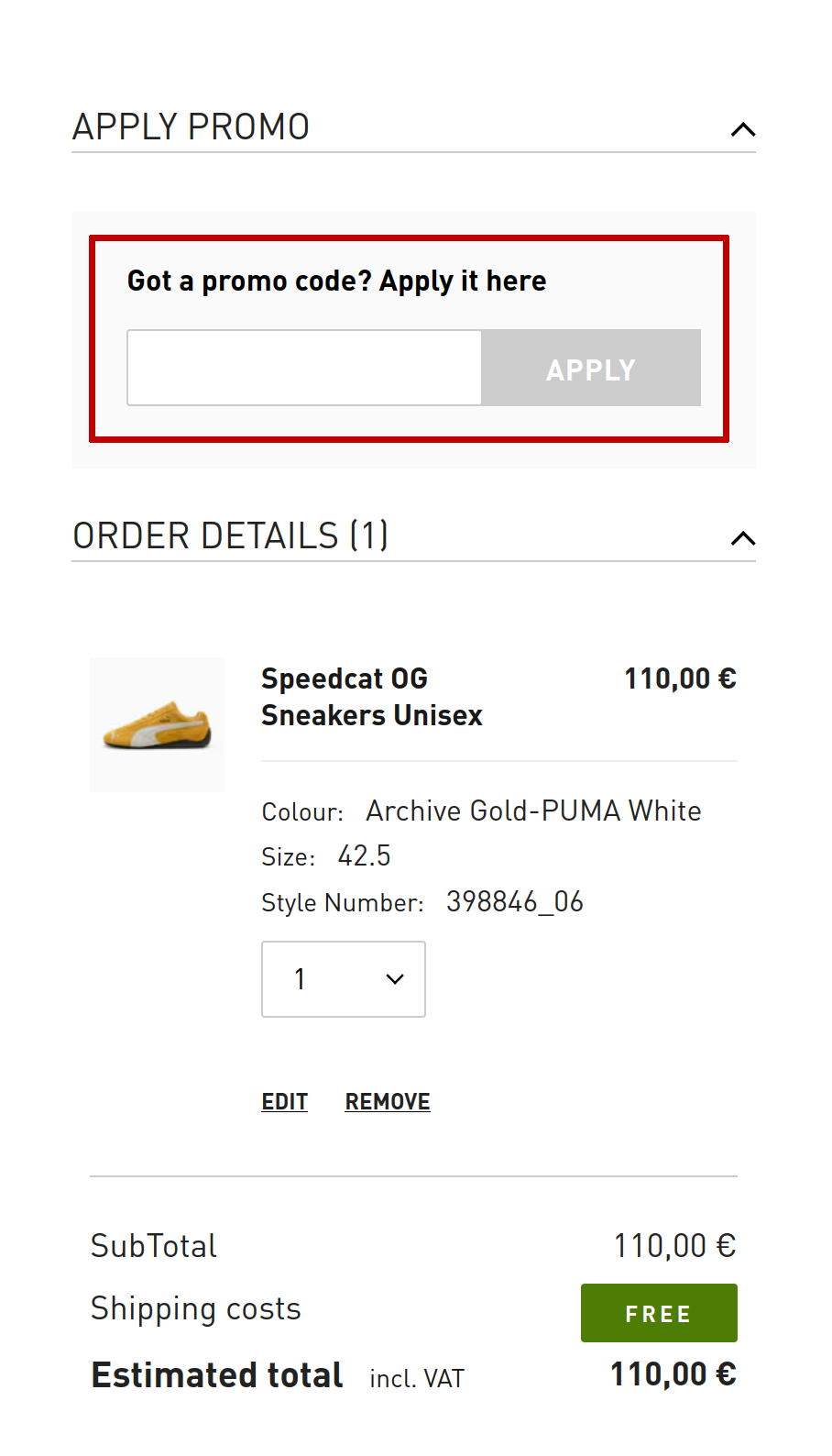 Puma koda za popust