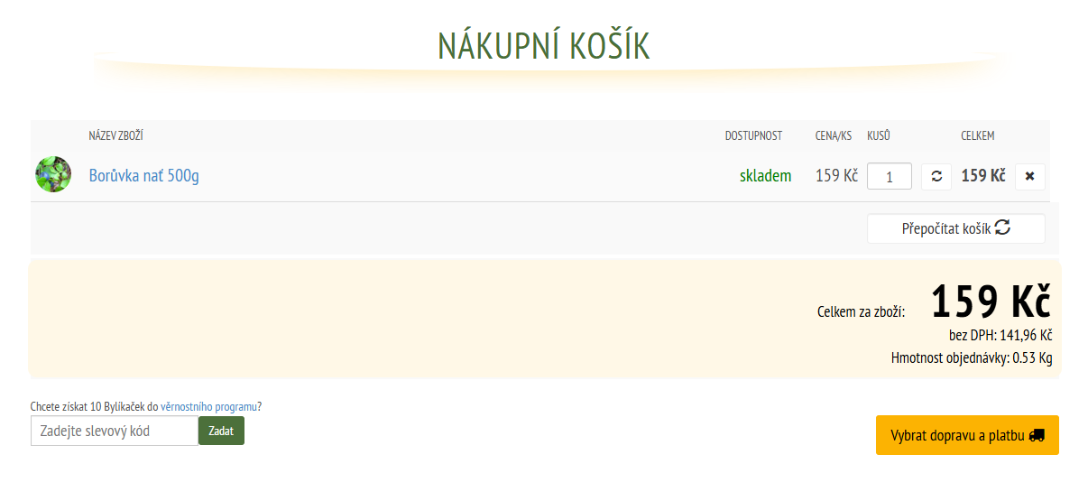 Bylík slevový kód