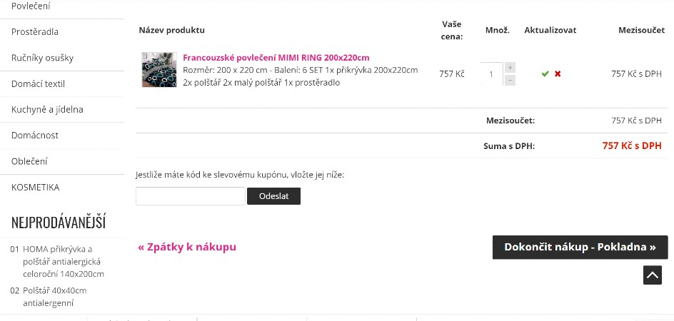 Homa slevový kód
