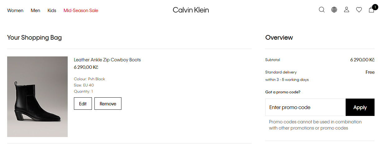 Calvin Klein slevový kód