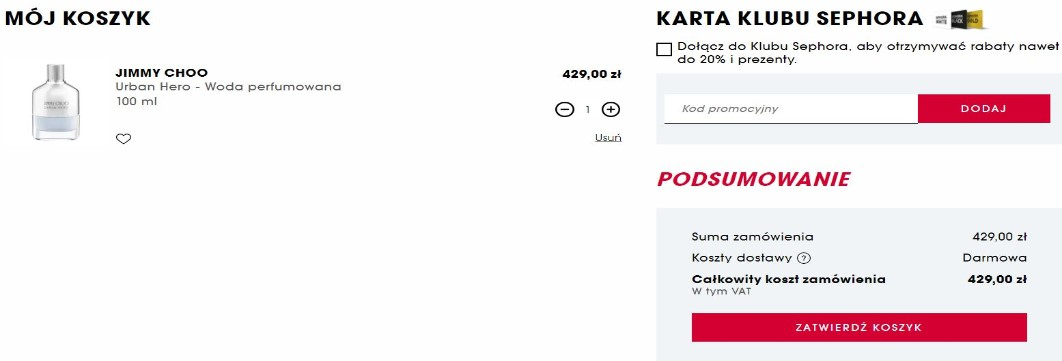 sephora kod rabatowy