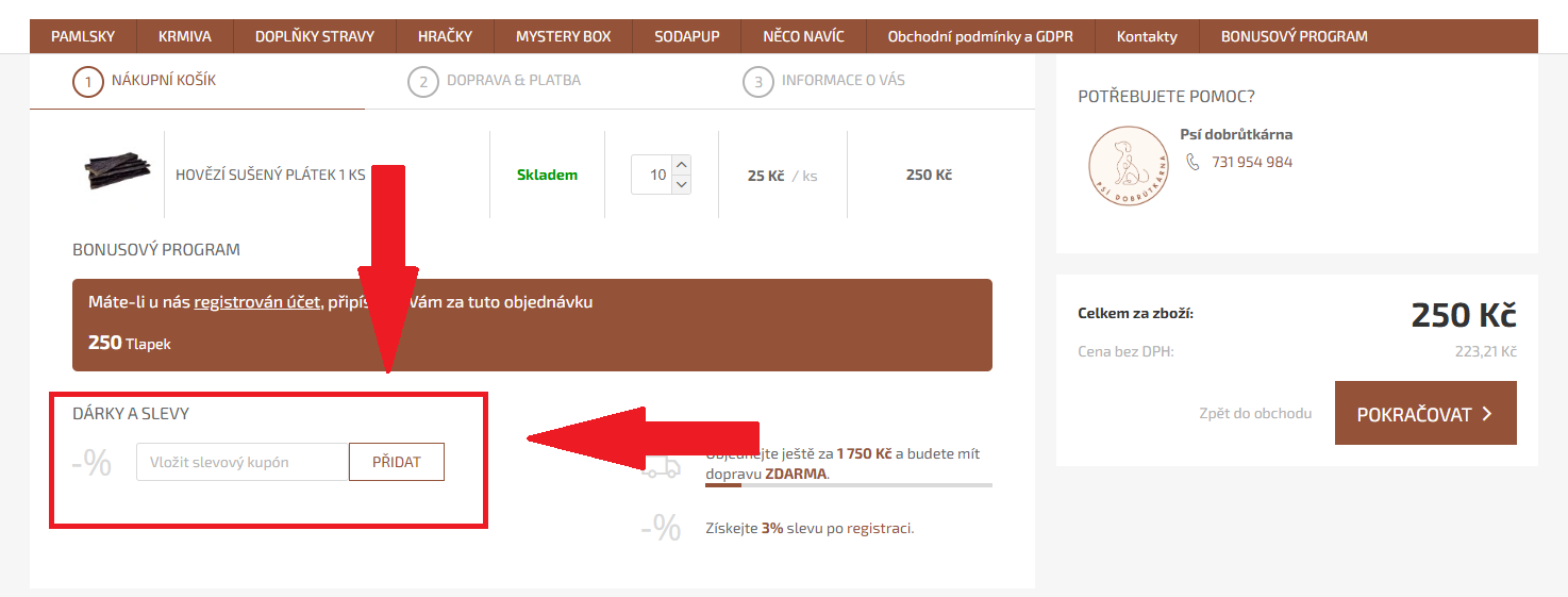 PSÍ DOBRŮTKÁRNA slevový kód