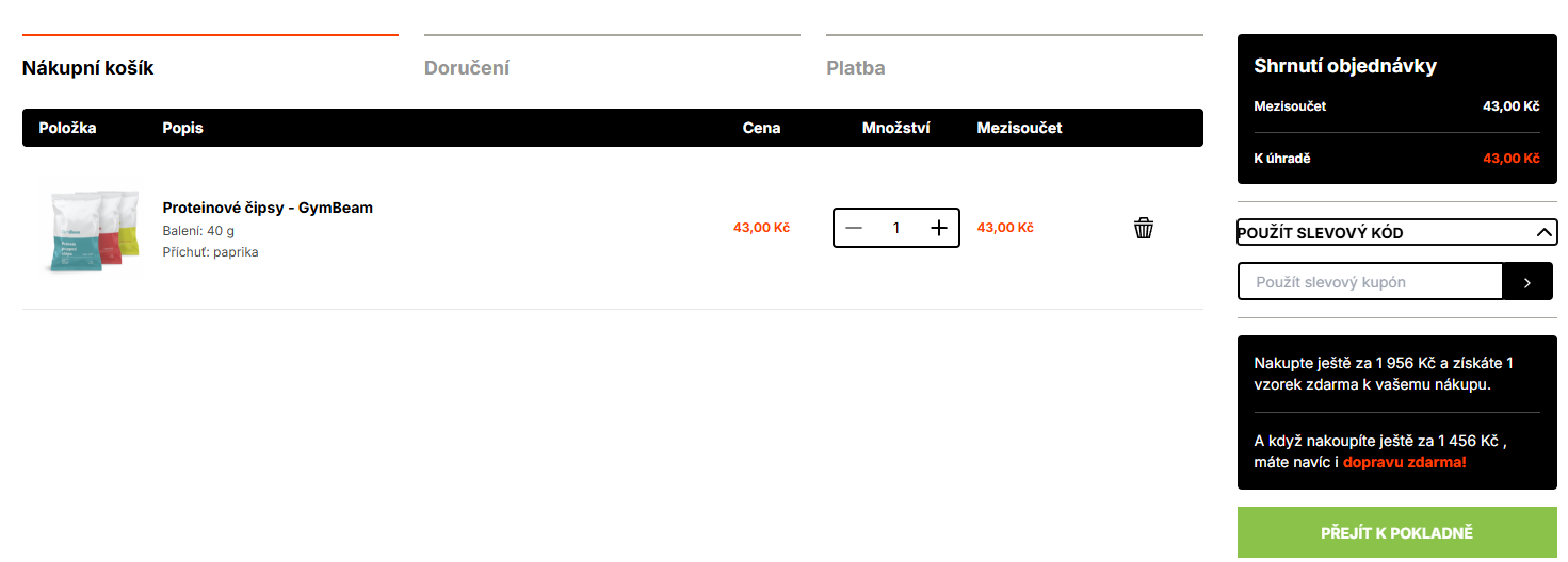 GymBeam slevový kód