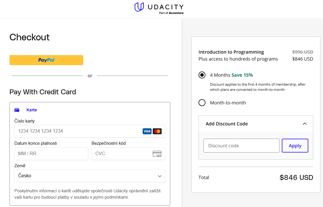 Udacity slevový kód