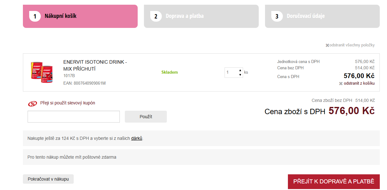 Enervit slevový kód