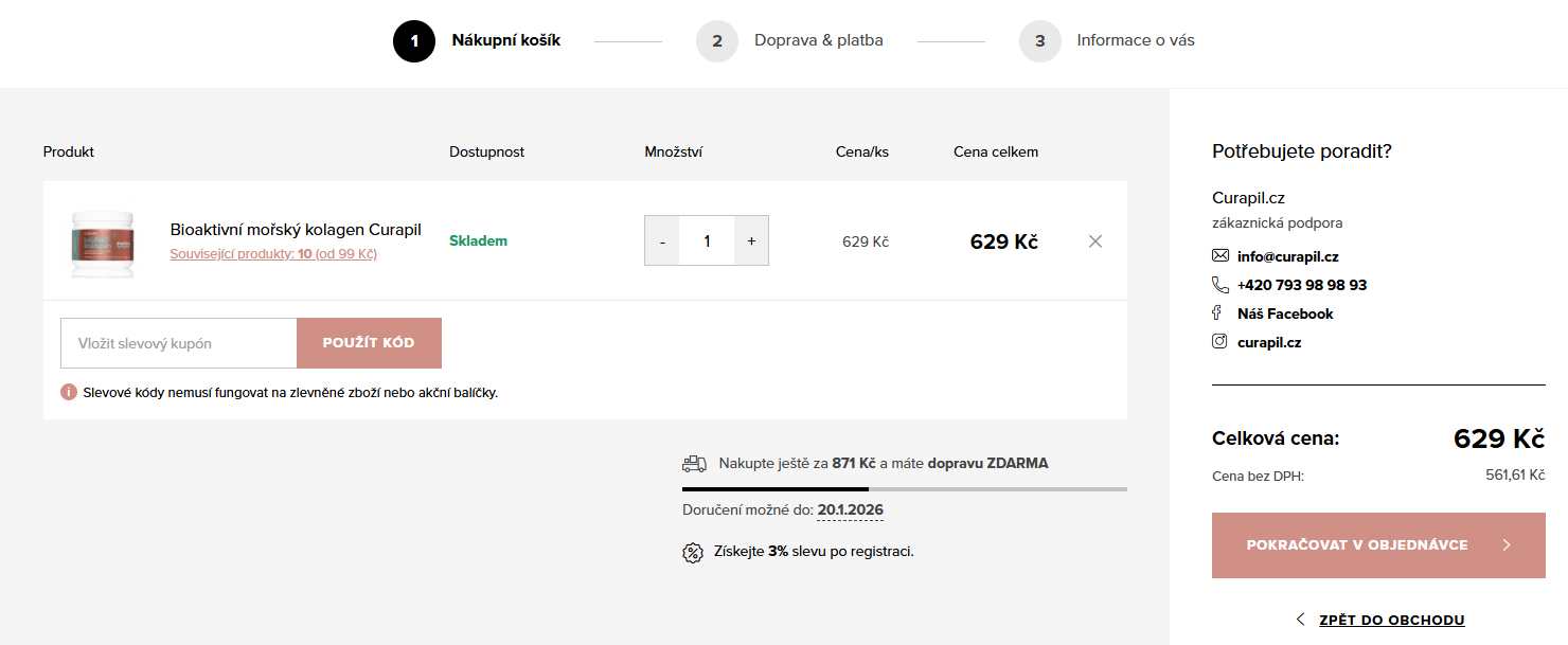 Curapil slevový kód