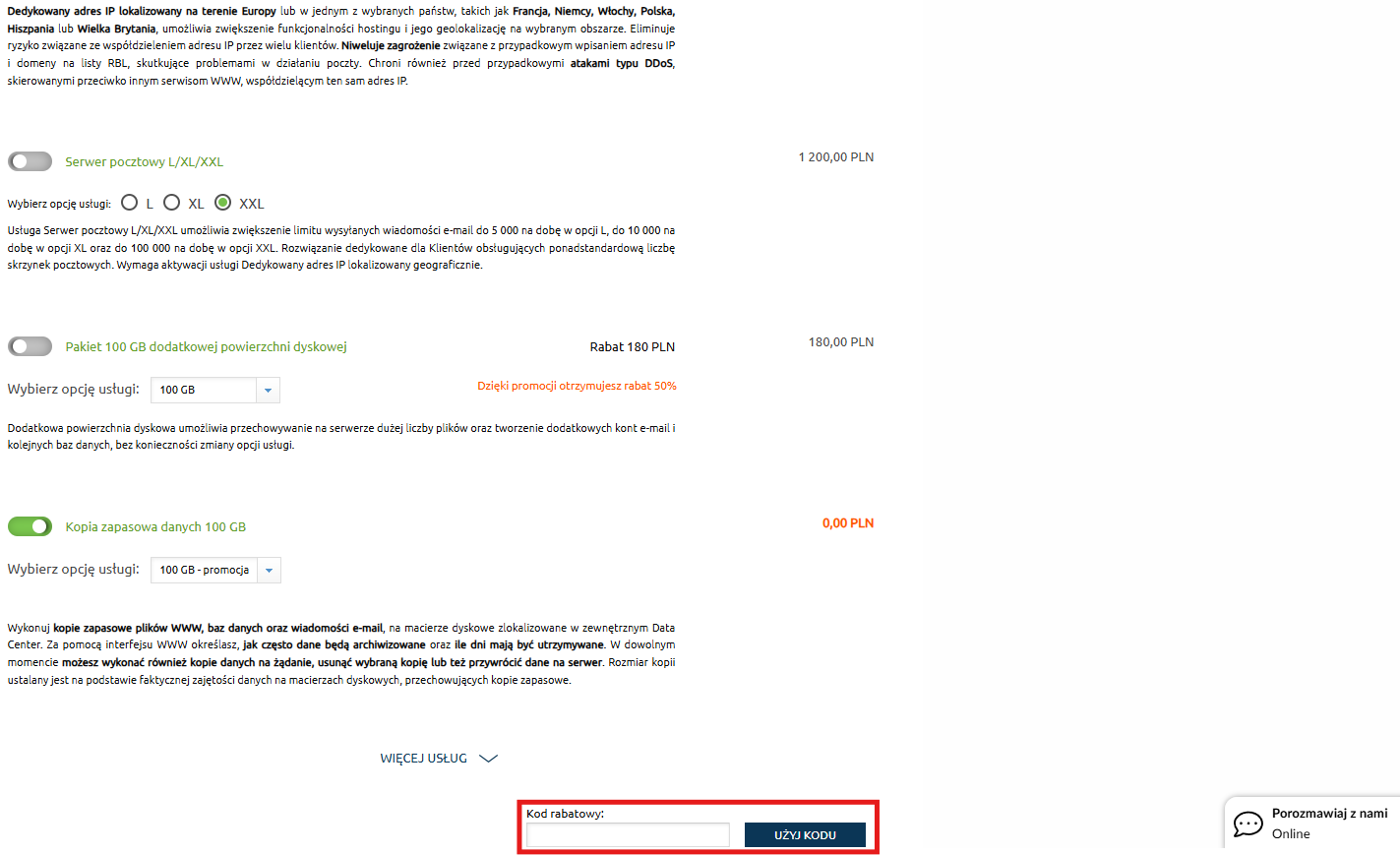 nazwa.pl kod rabatowy