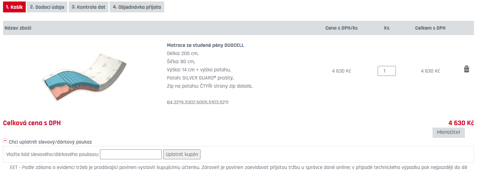 Spíme slevový kód