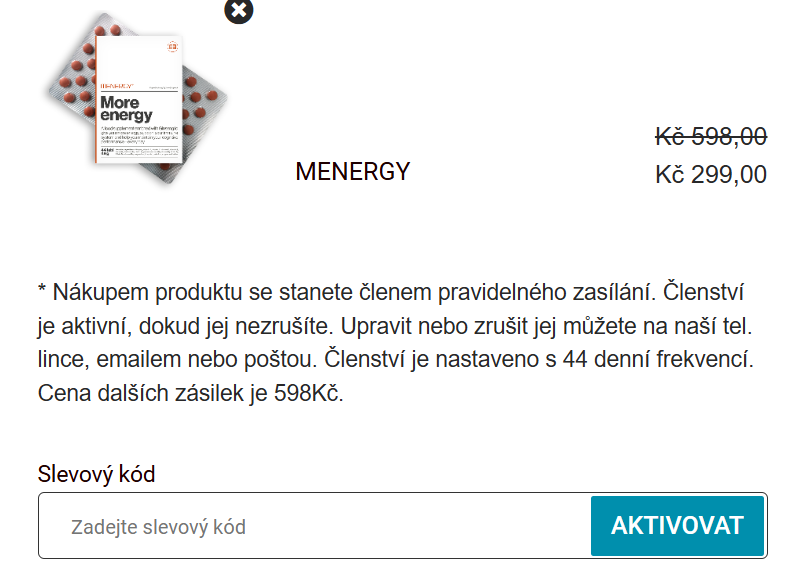 Menergy košík