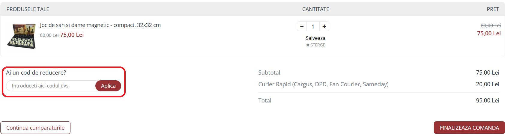 Cod reducere Magazinul de Șah