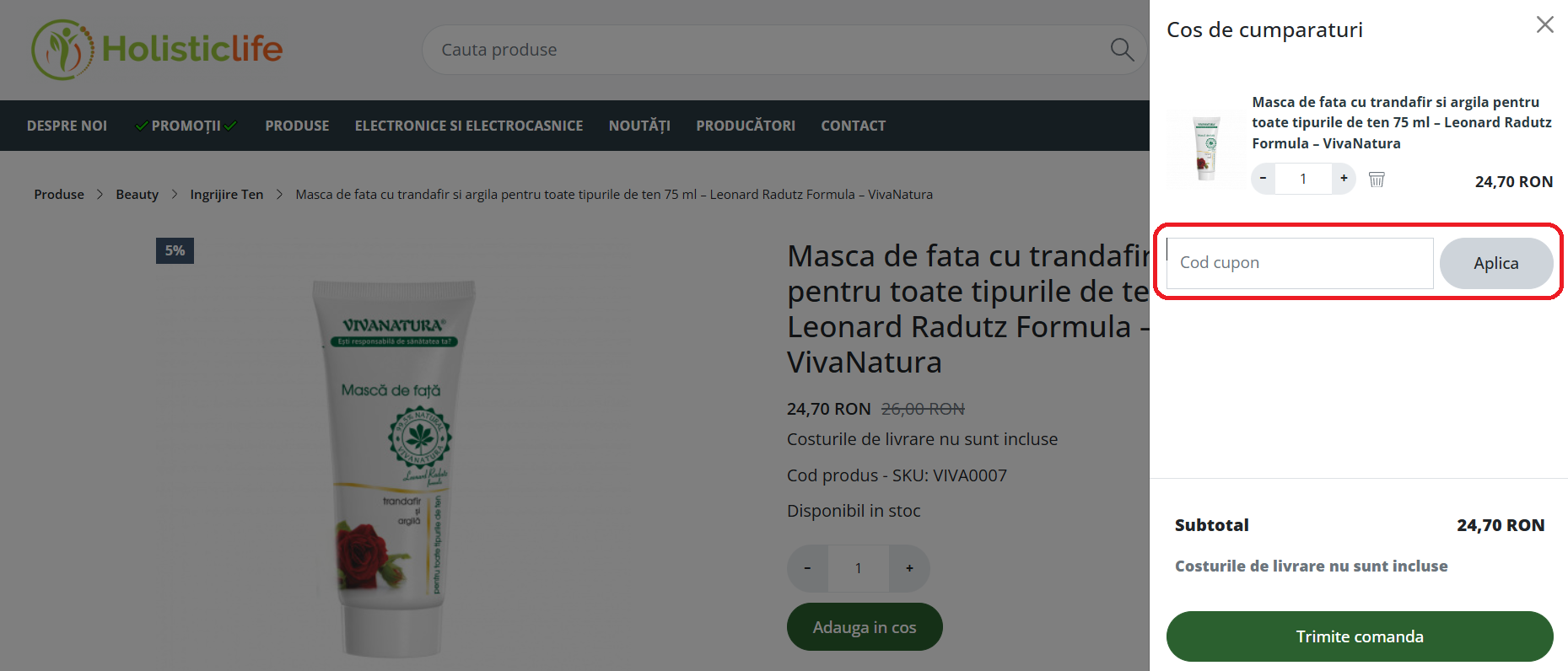 Cod reducere HolisticLife