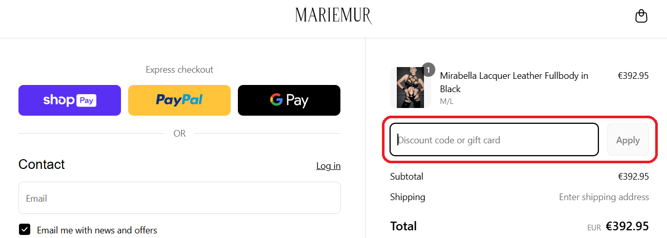 Cod reducere Mariemur