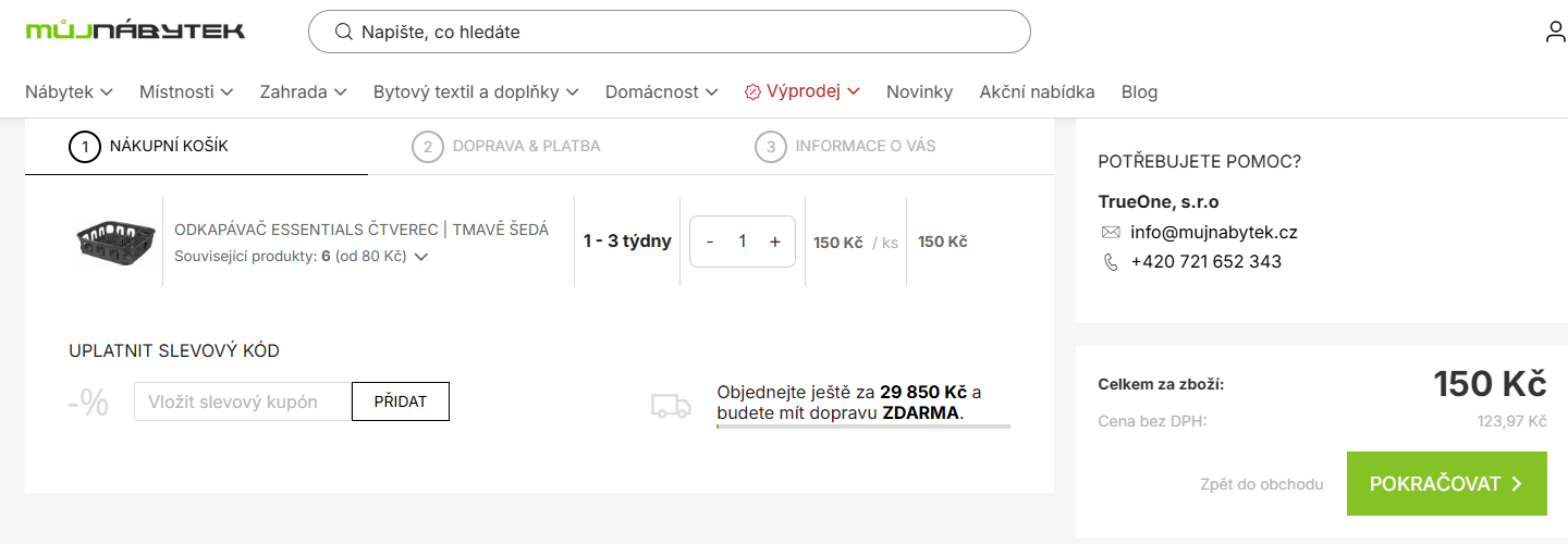 Můj nábytek slevový kód
