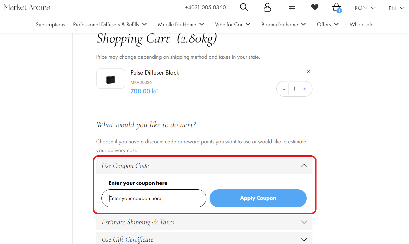 Cod reducere Market Aroma