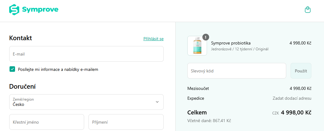 Symprove slevový kód