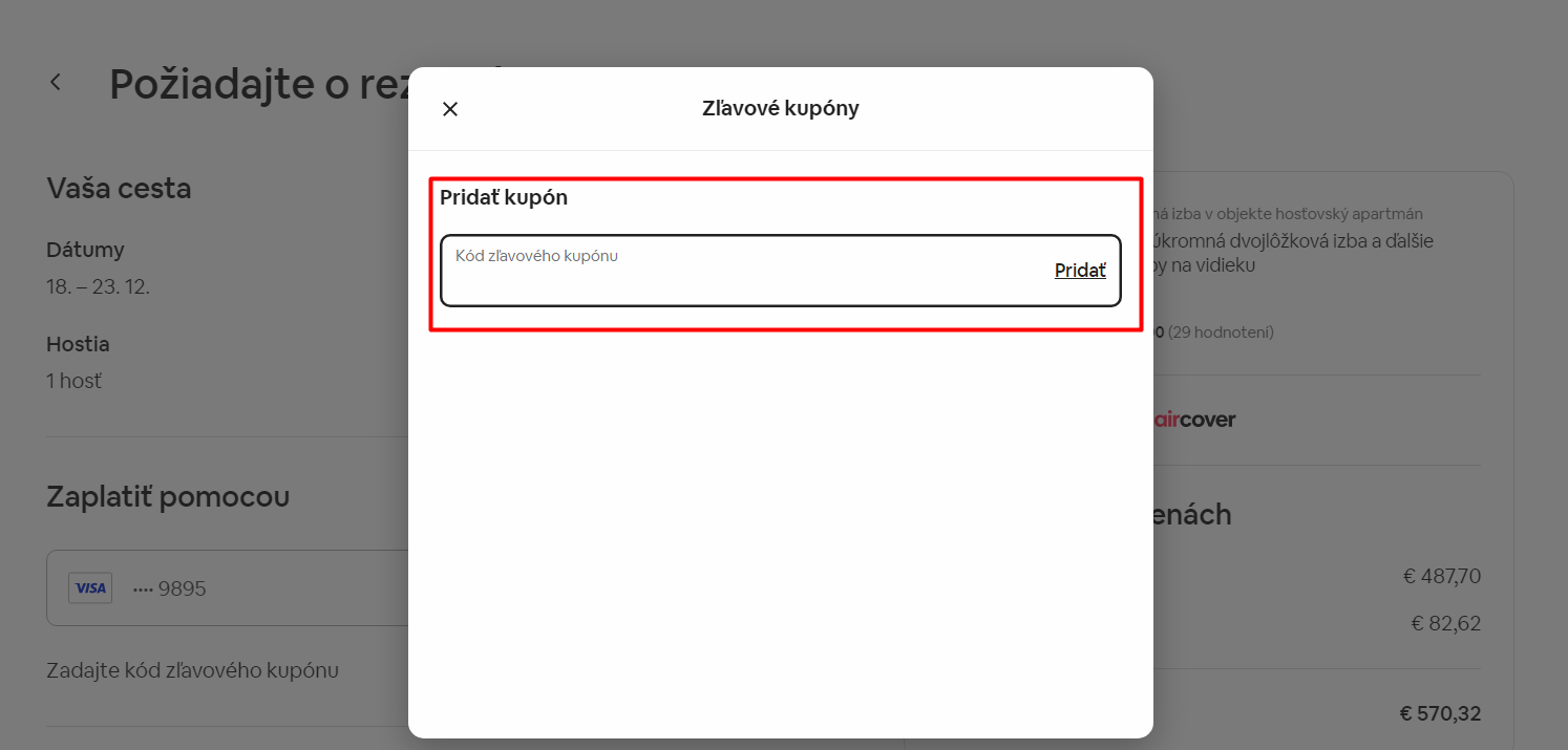 Airbnb zľavový kód