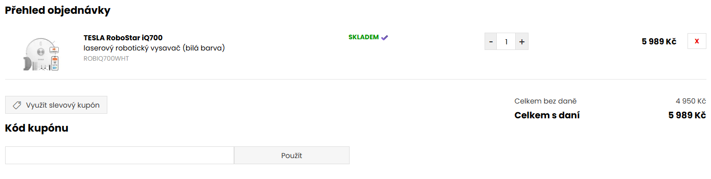 TESLA electronics slevový kód