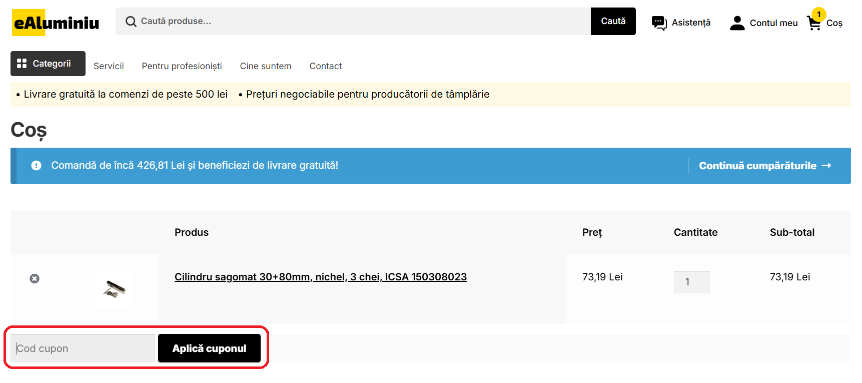 Cod reducere eAluminiu
