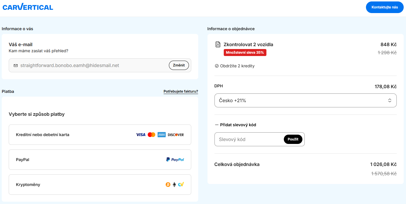 carVertical slevový kód