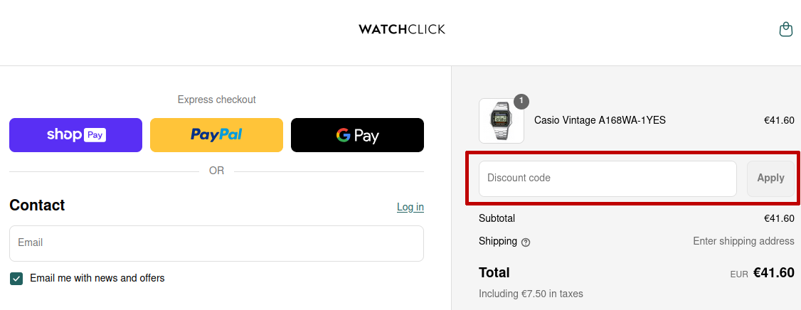 Watchclick koda za popust