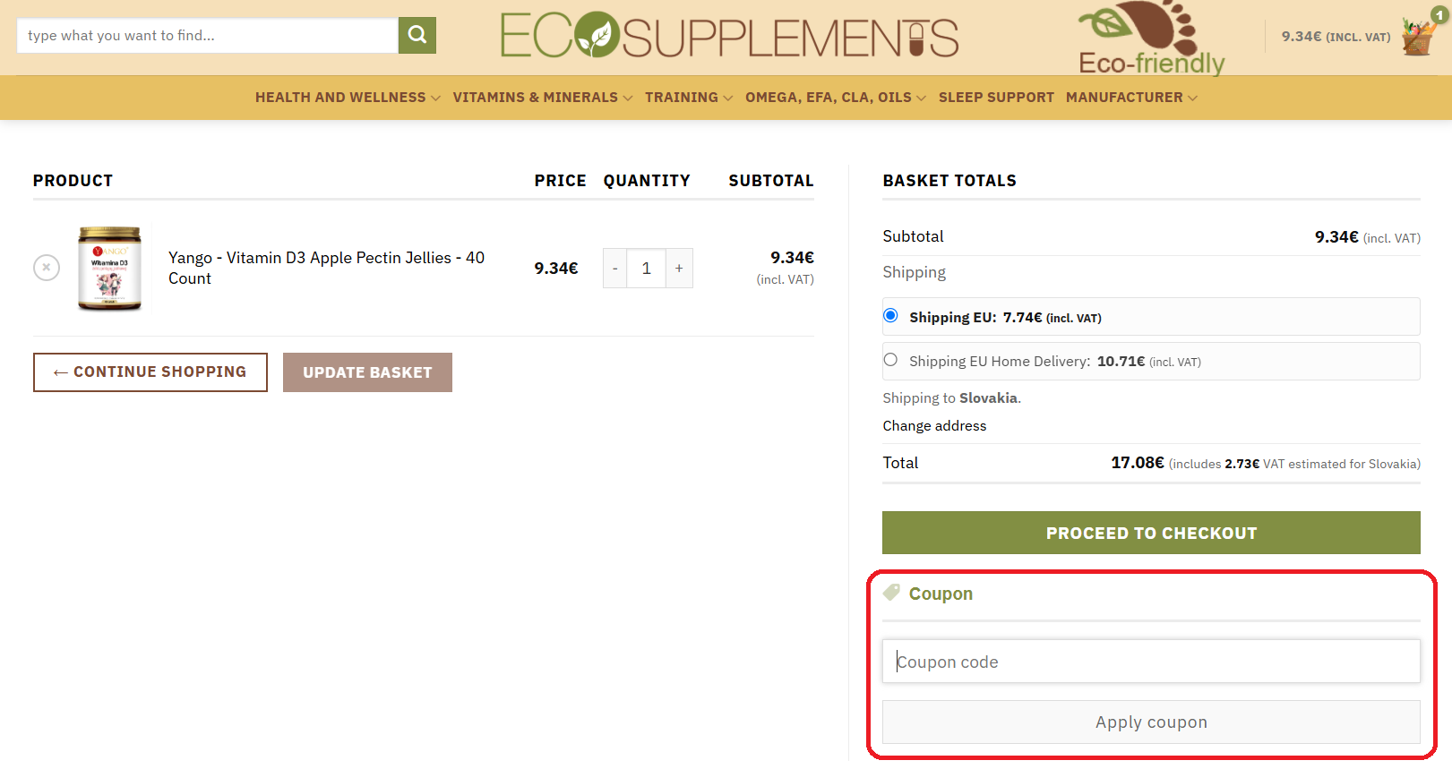 Cod reducere EcoSupplements