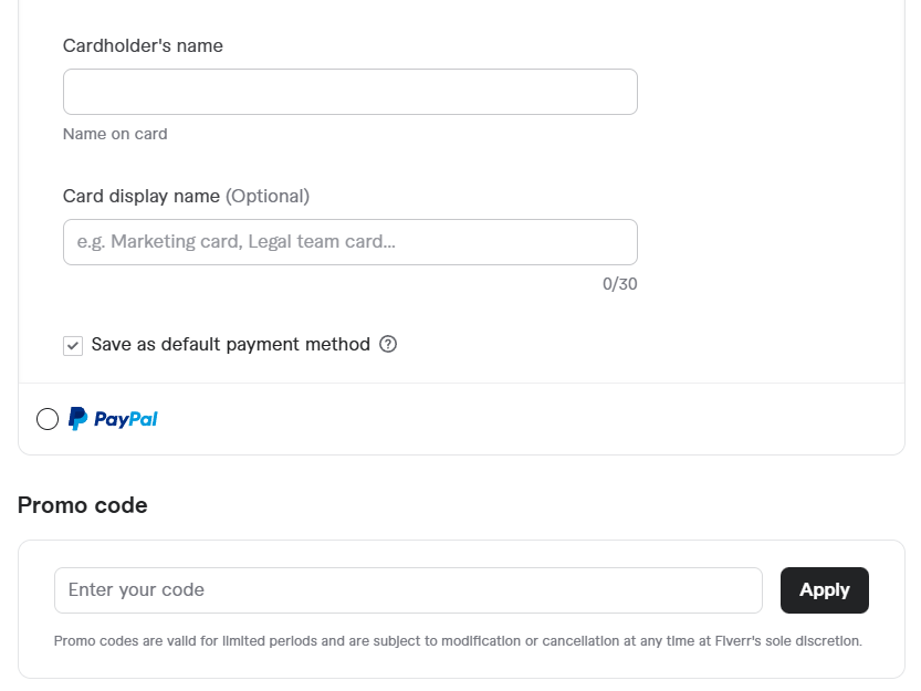 Fiverr slevový kód