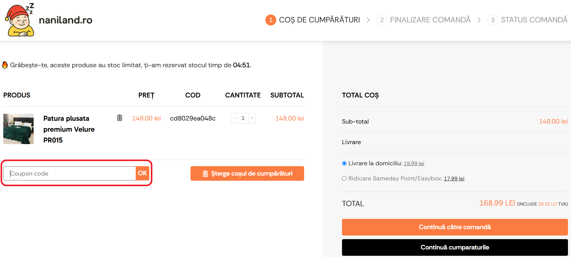 Cod reducere Naniland