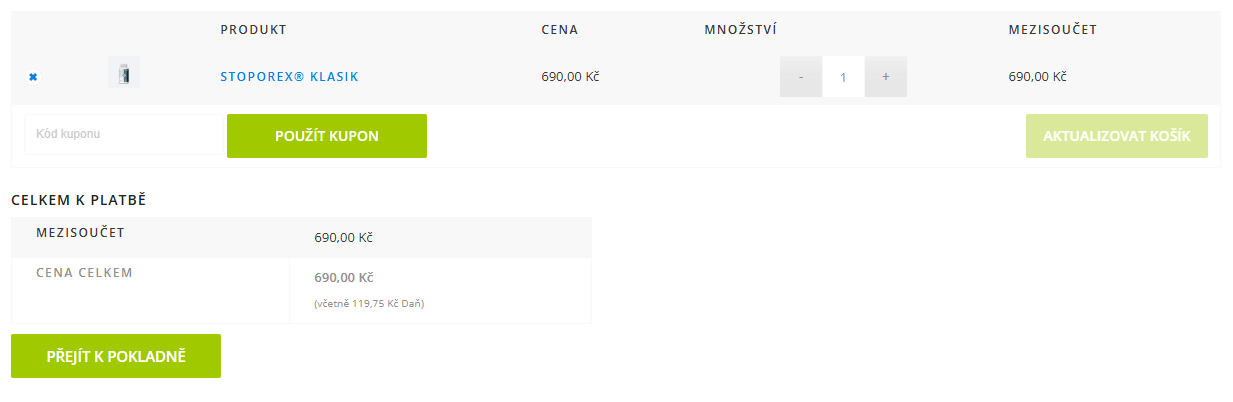 Stoporex slevový kód