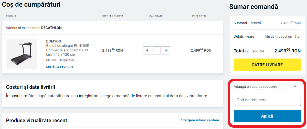 Cod reducere Decathlon